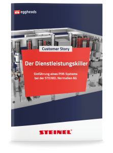 Titelseite der STEINEL Customer Story mit Maschinenteil | eggheads.net