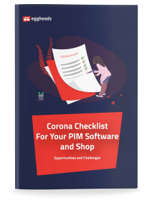 Cover page of the Checklist: Corona Checklist For Your PIM Software and Shop | eggheads.net