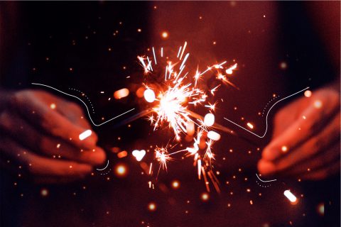 Two hands each holding a sparkler. | eggheads.net
