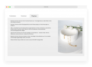 Screenshot vom Christ Online-Shop als Beispiel für Produktkommunikation | eggheads.net