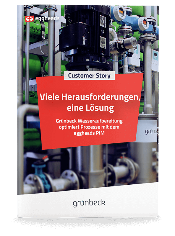 Titelseite der Grünbeck Customer Story mit grünen Röhren | eggheads.net